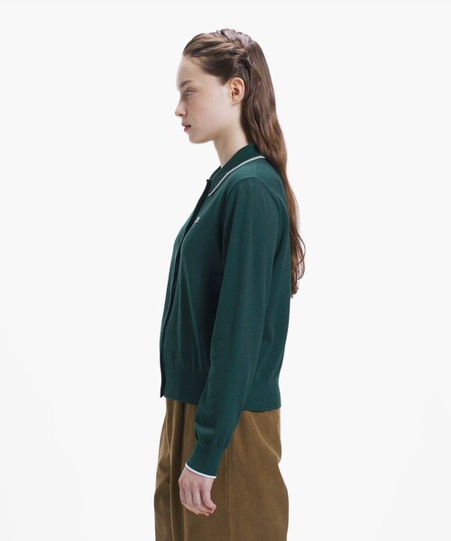 LACOSTE（ラコステ）の「配色ラインディテールニットポロカーディガン（カーディガン/ボレロ・レディース・ネイビー/ダークグリーン・34/36/38/40）」の19枚目の写真