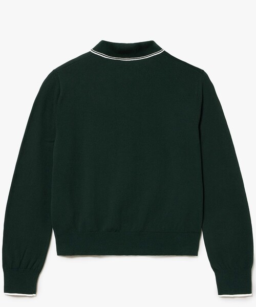 LACOSTE（ラコステ）の「配色ラインディテールニットポロカーディガン（カーディガン/ボレロ・レディース・ネイビー/ダークグリーン・34/36/38/40）」の21枚目の写真