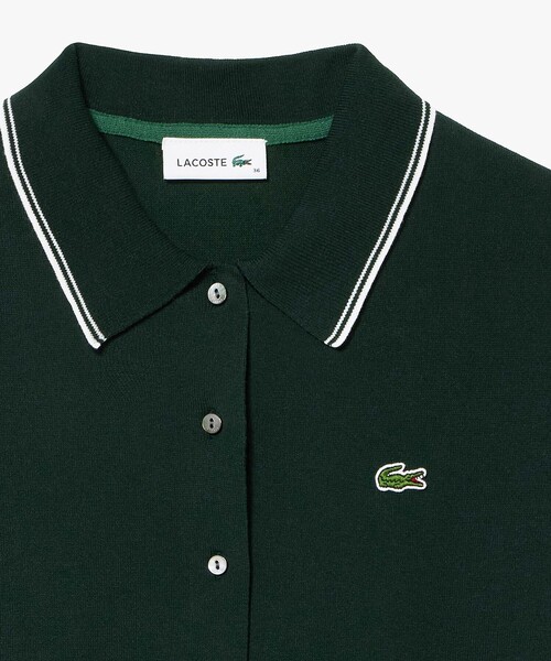 LACOSTE（ラコステ）の「配色ラインディテールニットポロカーディガン（カーディガン/ボレロ・レディース・ネイビー/ダークグリーン・34/36/38/40）」の22枚目の写真