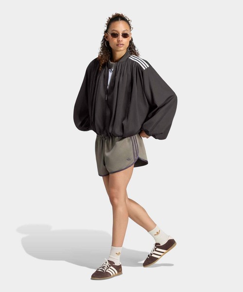 adidas（アディダス）の「サテン プリーツ トラックトップ/ジャージ / トラックジャケット / アディダスオリジナルス adidas Originals（ジャージ・レディース・ブラウン・X-SMALL/X-LARGE/SMALL/MEDIUM/LARGE/3XL/XX-LARGE）」の7枚目の写真