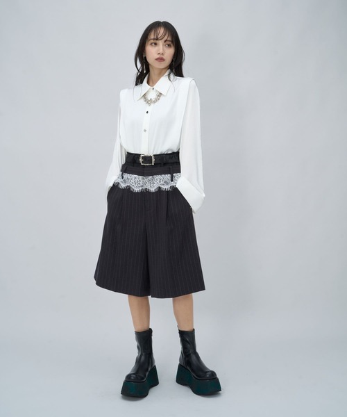 HARE(ハレ)の「レースストライプハーフパンツ(HARE)(その他パンツ・レディース・シルバー・FREE)」の4枚目の写真
