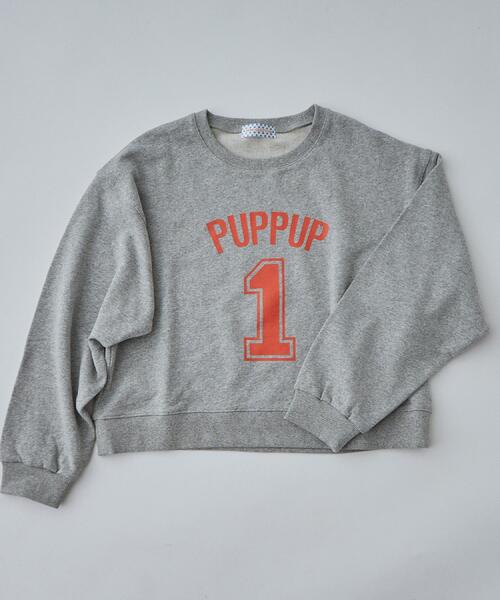 ALL NEW MART（オールニューマート）の「puppup graphic sweat ／ パップパップグラフィックスウェット（スウェット・レディース・サックスブルー/ベビーピンク/ライトグレー・00）」の8枚目の写真
