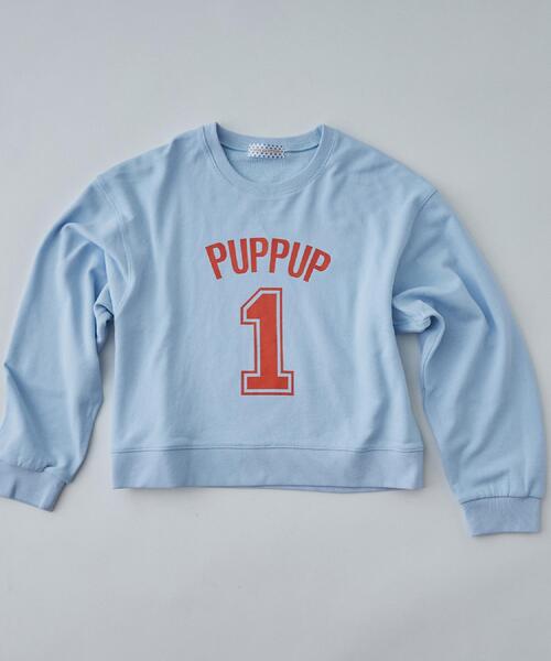 ALL NEW MART（オールニューマート）の「puppup graphic sweat ／ パップパップグラフィックスウェット（スウェット・レディース・サックスブルー/ベビーピンク/ライトグレー・00）」の4枚目の写真