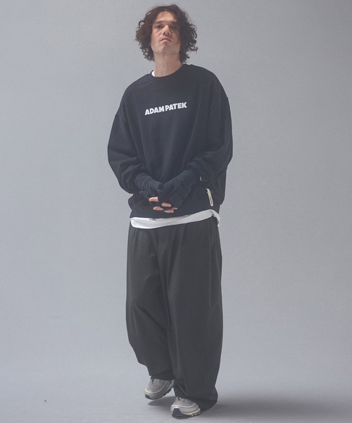 ADAM PATEK(アダムパテック)の「mp15538-woolblend still tuck wide pt ワイドパンツ(AP2628003)(その他パンツ・メンズ・ブラック/ダークグレー・1/2)」の12枚目の写真