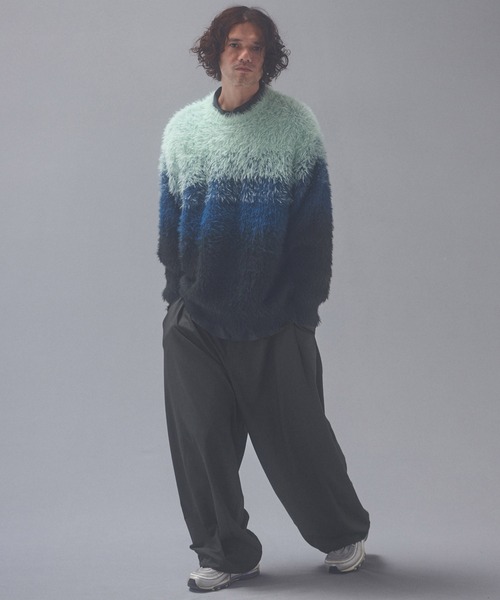 ADAM PATEK(アダムパテック)の「mp15538-woolblend still tuck wide pt ワイドパンツ(AP2628003)(その他パンツ・メンズ・ブラック/ダークグレー・1/2)」の14枚目の写真