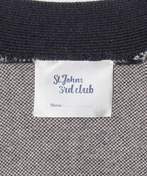 St.Johns 3rd club（セントジョンズサードクラブ）の「＜ST.JOHNS 3RD CLUB＞スウェットライク カーディガン FRKL＜ Select by EMMEL REFINES ＞（カーディガン/ボレロ・レディース・ネイビー/グレー系・FREE）」の8枚目の写真