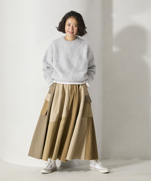 Freada（フリーダ）の「Freada/フリーダ フラッフィーニット プルオーバー（ニット/セーター・レディース・ネイビー/グレー/レッド・ONE SIZE）」の7枚目の写真