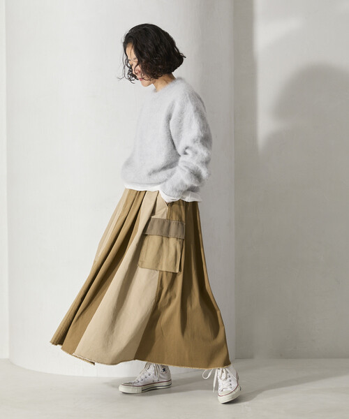 Freada（フリーダ）の「Freada/フリーダ フラッフィーニット プルオーバー（ニット/セーター・レディース・ネイビー/グレー/レッド・ONE SIZE）」の8枚目の写真