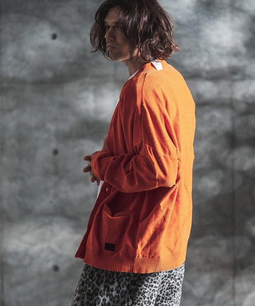 GLIMCLAP(グリムクラップ)の「mcg3900-Diamond Jacquard Chenille Cardigan ニットカーディガン(212-042-gla-cg)(カーディガン/ボレロ・メンズ・チャコール/ブラック/オレンジ/ブルー/イエロー・S/L/M)」の13枚目の写真