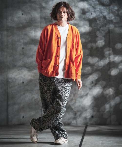 GLIMCLAP(グリムクラップ)の「mcg3900-Diamond Jacquard Chenille Cardigan ニットカーディガン(212-042-gla-cg)(カーディガン/ボレロ・メンズ・チャコール/ブラック/オレンジ/ブルー/イエロー・S/L/M)」の14枚目の写真