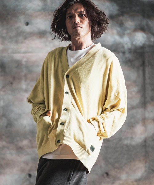 GLIMCLAP(グリムクラップ)の「mcg3900-Diamond Jacquard Chenille Cardigan ニットカーディガン(212-042-gla-cg)(カーディガン/ボレロ・メンズ・チャコール/ブラック/オレンジ/ブルー/イエロー・S/L/M)」の18枚目の写真