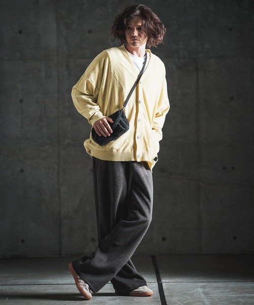 GLIMCLAP(グリムクラップ)の「mcg3900-Diamond Jacquard Chenille Cardigan ニットカーディガン(212-042-gla-cg)(カーディガン/ボレロ・メンズ・チャコール/ブラック/オレンジ/ブルー/イエロー・S/L/M)」の21枚目の写真