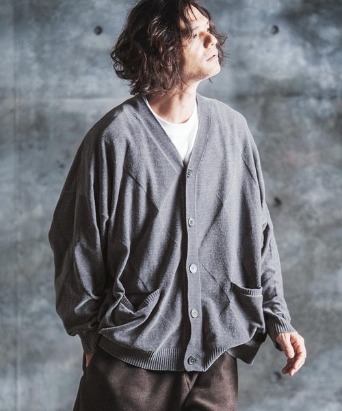 GLIMCLAP(グリムクラップ)の「mcg3900-Diamond Jacquard Chenille Cardigan ニットカーディガン(212-042-gla-cg)(カーディガン/ボレロ・メンズ・チャコール/ブラック/オレンジ/ブルー/イエロー・S/L/M)」の22枚目の写真