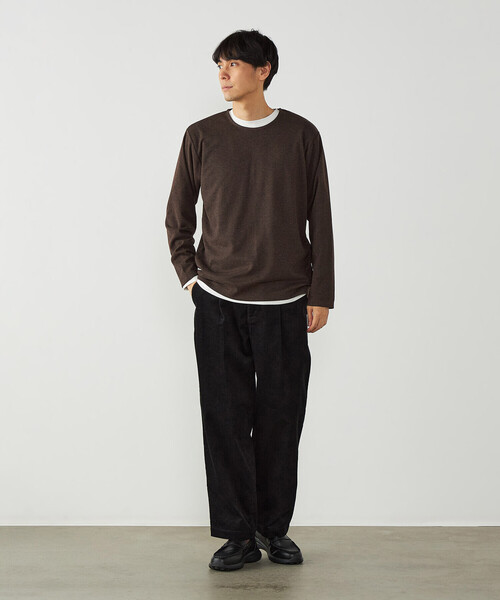 COMME CA ISM（コムサイズム）の「【セットアイテム】レイヤードTシャツ（Tシャツ/カットソー・メンズ・ブラウン/チャコール・M/L）」の8枚目の写真