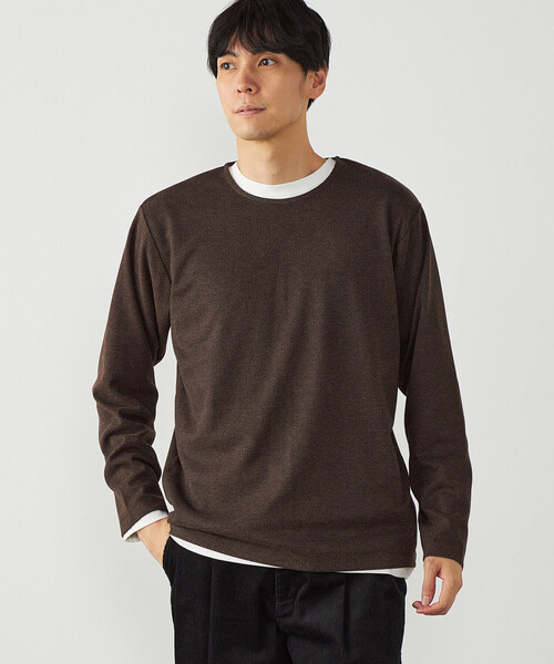 COMME CA ISM（コムサイズム）の「【セットアイテム】レイヤードTシャツ（Tシャツ/カットソー・メンズ・ブラウン/チャコール・M/L）」の10枚目の写真