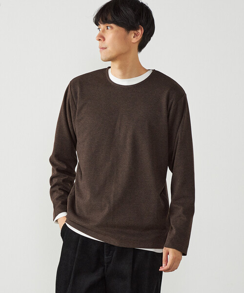COMME CA ISM（コムサイズム）の「【セットアイテム】レイヤードTシャツ（Tシャツ/カットソー・メンズ・ブラウン/チャコール・M/L）」の11枚目の写真
