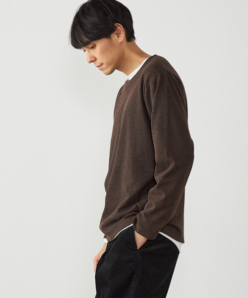COMME CA ISM（コムサイズム）の「【セットアイテム】レイヤードTシャツ（Tシャツ/カットソー・メンズ・ブラウン/チャコール・M/L）」の12枚目の写真