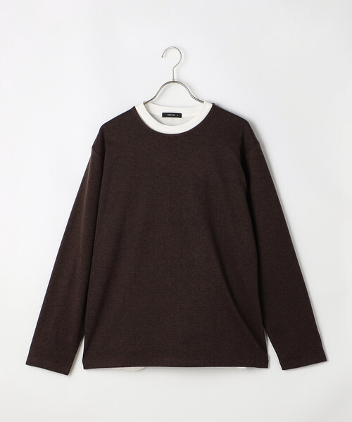 COMME CA ISM（コムサイズム）の「【セットアイテム】レイヤードTシャツ（Tシャツ/カットソー・メンズ・ブラウン/チャコール・M/L）」の15枚目の写真