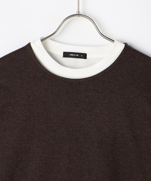 COMME CA ISM（コムサイズム）の「【セットアイテム】レイヤードTシャツ（Tシャツ/カットソー・メンズ・ブラウン/チャコール・M/L）」の17枚目の写真