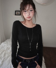 [MADE] MOMUBASICボートネック長袖Tシャツ