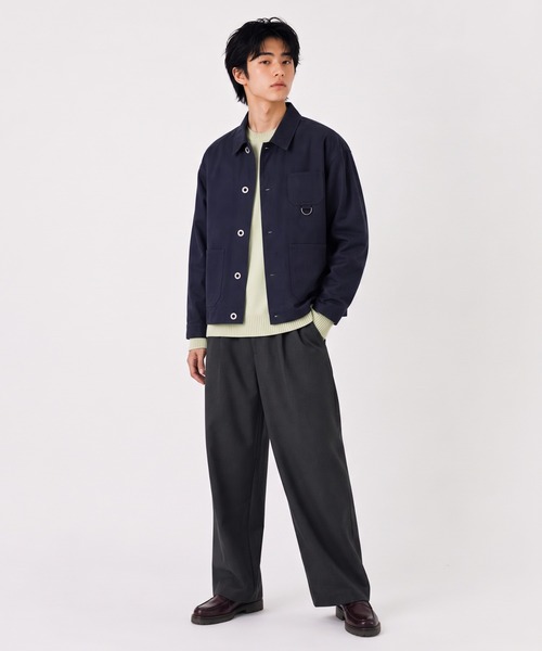 FILLIP J（フィリップジェー）の「コットン100% 短丈 フレンチワークジャケット/ カバーオール（カバーオール・メンズ・ネイビー/ブラック・X-LARGE/LARGE/MEDIUM）」の19枚目の写真