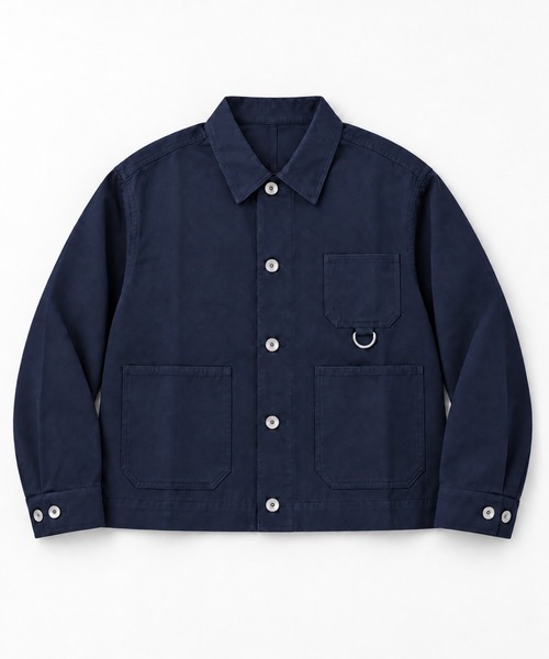FILLIP J（フィリップジェー）の「コットン100% 短丈 フレンチワークジャケット/ カバーオール（カバーオール・メンズ・ネイビー/ブラック・X-LARGE/LARGE/MEDIUM）」の13枚目の写真