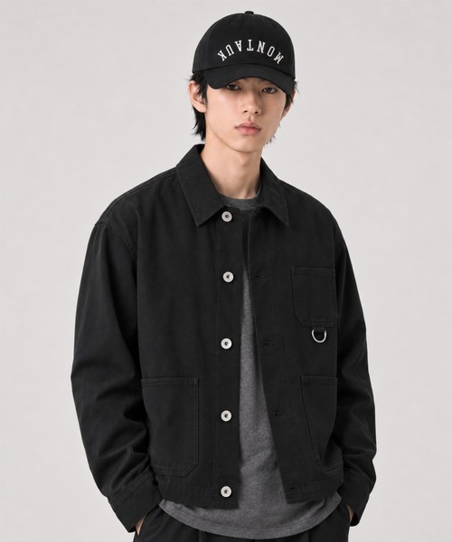 FILLIP J（フィリップジェー）の「コットン100% 短丈 フレンチワークジャケット/ カバーオール（カバーオール・メンズ・ネイビー/ブラック・X-LARGE/LARGE/MEDIUM）」の15枚目の写真