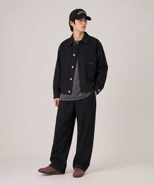 FILLIP J（フィリップジェー）の「コットン100% 短丈 フレンチワークジャケット/ カバーオール（カバーオール・メンズ・ネイビー/ブラック・X-LARGE/LARGE/MEDIUM）」の6枚目の写真