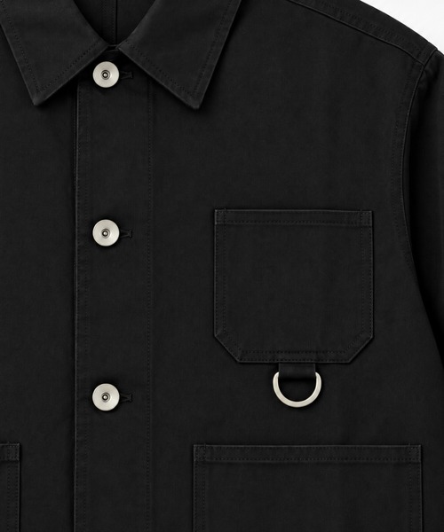 FILLIP J（フィリップジェー）の「コットン100% 短丈 フレンチワークジャケット/ カバーオール（カバーオール・メンズ・ネイビー/ブラック・X-LARGE/LARGE/MEDIUM）」の8枚目の写真