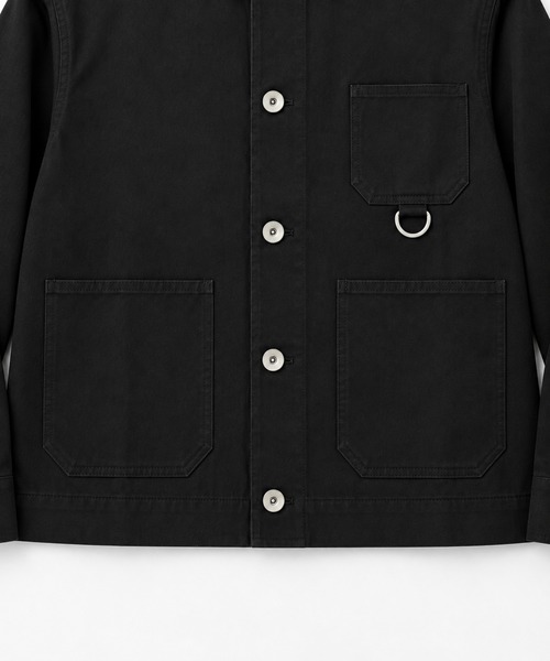 FILLIP J（フィリップジェー）の「コットン100% 短丈 フレンチワークジャケット/ カバーオール（カバーオール・メンズ・ネイビー/ブラック・X-LARGE/LARGE/MEDIUM）」の9枚目の写真