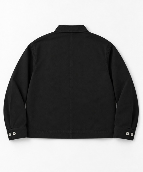 FILLIP J（フィリップジェー）の「コットン100% 短丈 フレンチワークジャケット/ カバーオール（カバーオール・メンズ・ネイビー/ブラック・X-LARGE/LARGE/MEDIUM）」の4枚目の写真