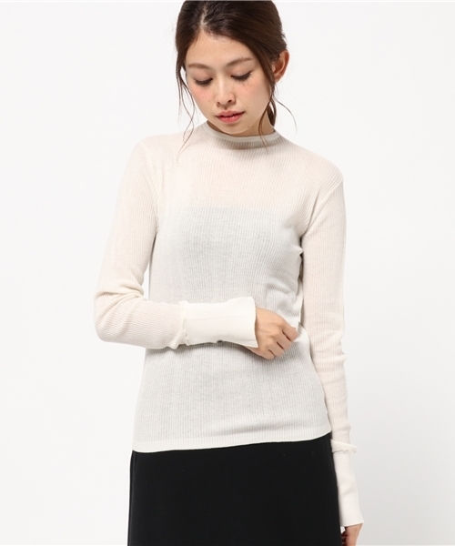 MOUSSY（マウジー）の「SNAP LONG SLEEVE TOPK（ニット/セーター・レディース・ブラック/グレー/オフホワイト/レッド・FREE）」の14枚目の写真