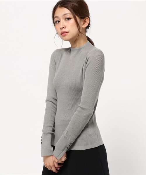 MOUSSY（マウジー）の「SNAP LONG SLEEVE TOPK（ニット/セーター・レディース・ブラック/グレー/オフホワイト/レッド・FREE）」の16枚目の写真