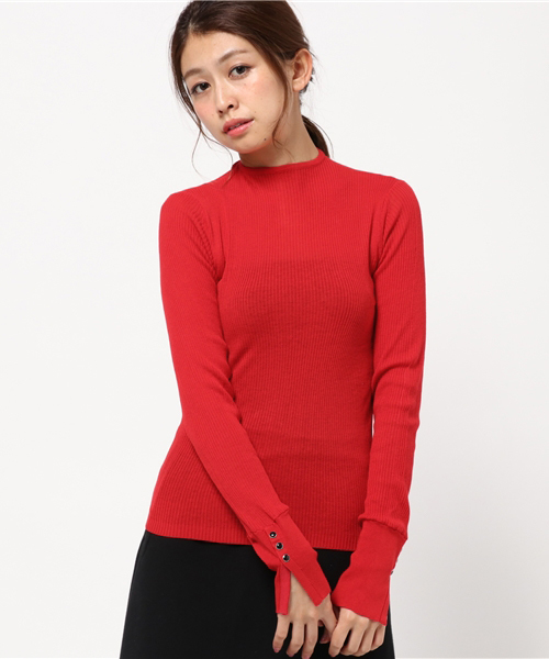 MOUSSY（マウジー）の「SNAP LONG SLEEVE TOPK（ニット/セーター・レディース・ブラック/グレー/オフホワイト/レッド・FREE）」の10枚目の写真