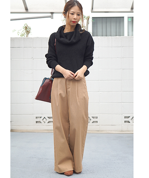 laboratory work（ラボラトリーワーク）の「カルゼストレッチワイドパンツ（その他パンツ・レディース・カーキ/ベージュ/ネイビー・MEDIUM/SMALL）」の17枚目の写真