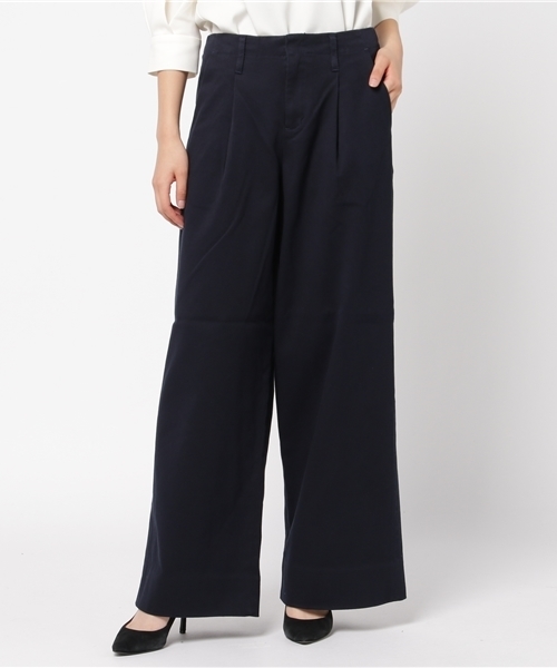 laboratory work（ラボラトリーワーク）の「カルゼストレッチワイドパンツ（その他パンツ・レディース・カーキ/ベージュ/ネイビー・MEDIUM/SMALL）」の21枚目の写真