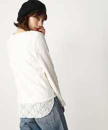 MOUSSY | Brushed Lace Tops(Tシャツ/カットソー)