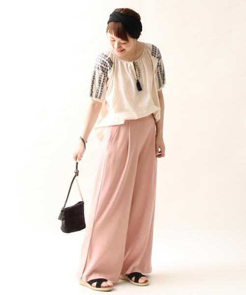 coen（コーエン）の「【Market】コットン袖エンブロイダリーブラウスⅠ（シャツ/ブラウス・レディース・オフホワイト/ネイビー・FREE）」の11枚目の写真