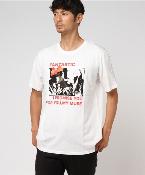WEGO(ウィゴー)の「WEGO/FANTASTICフォトカットソー(Tシャツ/カットソー・メンズ・ブラック/ホワイト・LARGE/MEDIUM)」の1枚目の写真