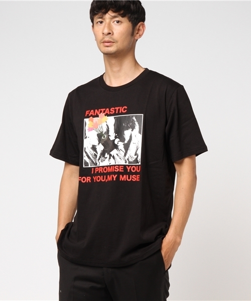 WEGO(ウィゴー)の「WEGO/FANTASTICフォトカットソー(Tシャツ/カットソー・メンズ・ブラック/ホワイト・LARGE/MEDIUM)」の2枚目の写真