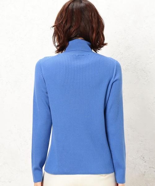 green label relaxing（グリーンレーベルリラクシング）の「[手洗い可能] CR W リブ タートル 12G ニット ◆（ニット/セーター・レディース・ライトグレー/ネイビー/レッド/オフホワイト/ターコイズブルー/ライトピンク/コバルトブルー/その他1・FREE）」の14枚目の写真