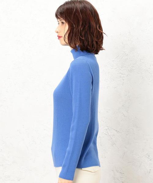 green label relaxing（グリーンレーベルリラクシング）の「[手洗い可能] CR W リブ タートル 12G ニット ◆（ニット/セーター・レディース・ライトグレー/ネイビー/レッド/オフホワイト/ターコイズブルー/ライトピンク/コバルトブルー/その他1・FREE）」の22枚目の写真