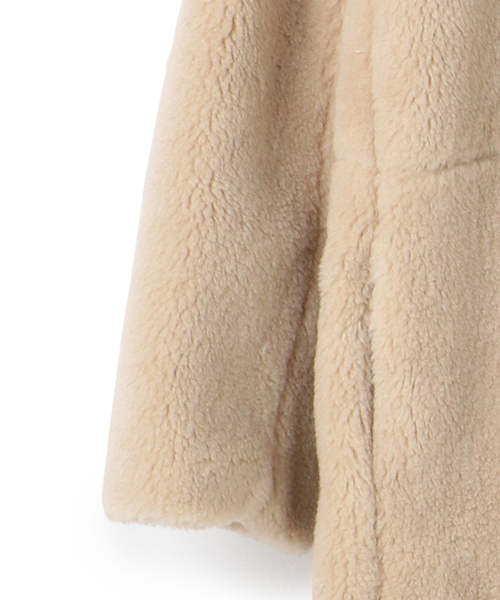 ESTNATION（エストネーション）の「【VERY 11月号 掲載商品】ESTNATION ボアノーカラーロングコート（その他アウター・レディース・ベージュ・38）」の4枚目の写真