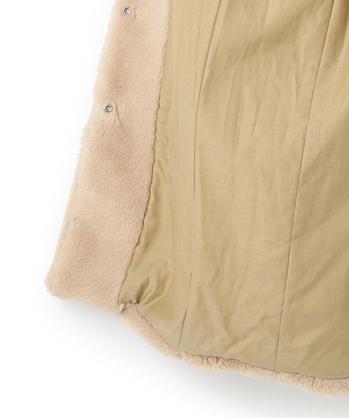 ESTNATION（エストネーション）の「【VERY 11月号 掲載商品】ESTNATION ボアノーカラーロングコート（その他アウター・レディース・ベージュ・38）」の5枚目の写真