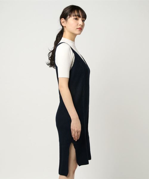 fifth(フィフス)の「ケーブルニットキャミソールワンピース(ワンピース・レディース・ブラック/カーキ/キャメル/グレー/ブラウン/ネイビー・MEDIUM)」の8枚目の写真