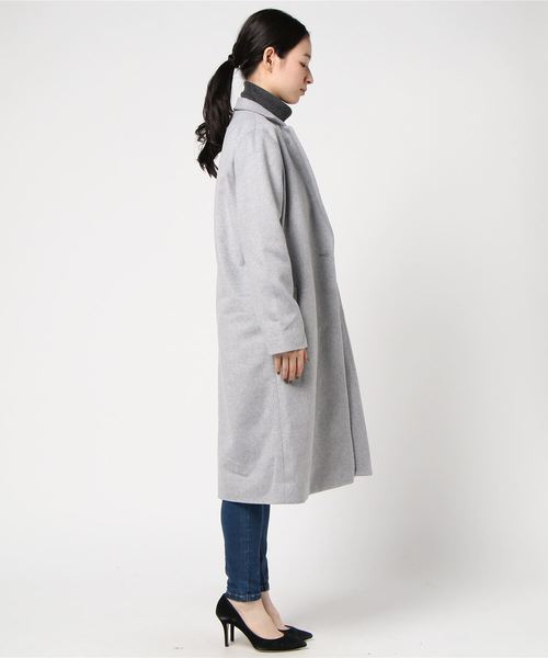 koe（コエ）の「ウール混チェスターコート（チェスターコート・レディース・ダークグレー/ライトグレー/キャメル・L/M/S）」の4枚目の写真