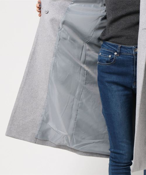 koe（コエ）の「ウール混チェスターコート（チェスターコート・レディース・ダークグレー/ライトグレー/キャメル・L/M/S）」の5枚目の写真