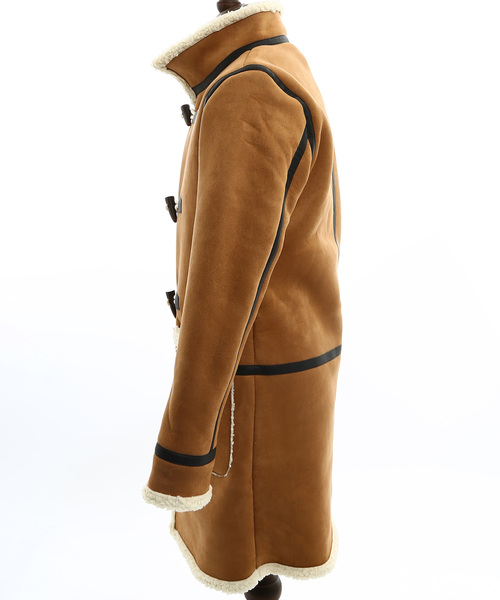 セール フェイクムートンダッフルコート ムートンコート Improves インプローブス のファッション