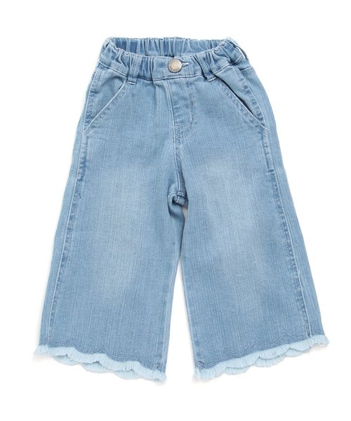 apres les cours(アプレレクール)の「フリンジデニムパンツ 9分丈(デニムパンツ・キッズ・ネイビー/サックスブルー・90/100/110/120/130/140)」の8枚目の写真