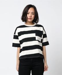 CUBE SUGAR | CUBE SUGAR/キューブシュガー　ボーダーボル入りBIG TEE(Tシャツ/カットソー)